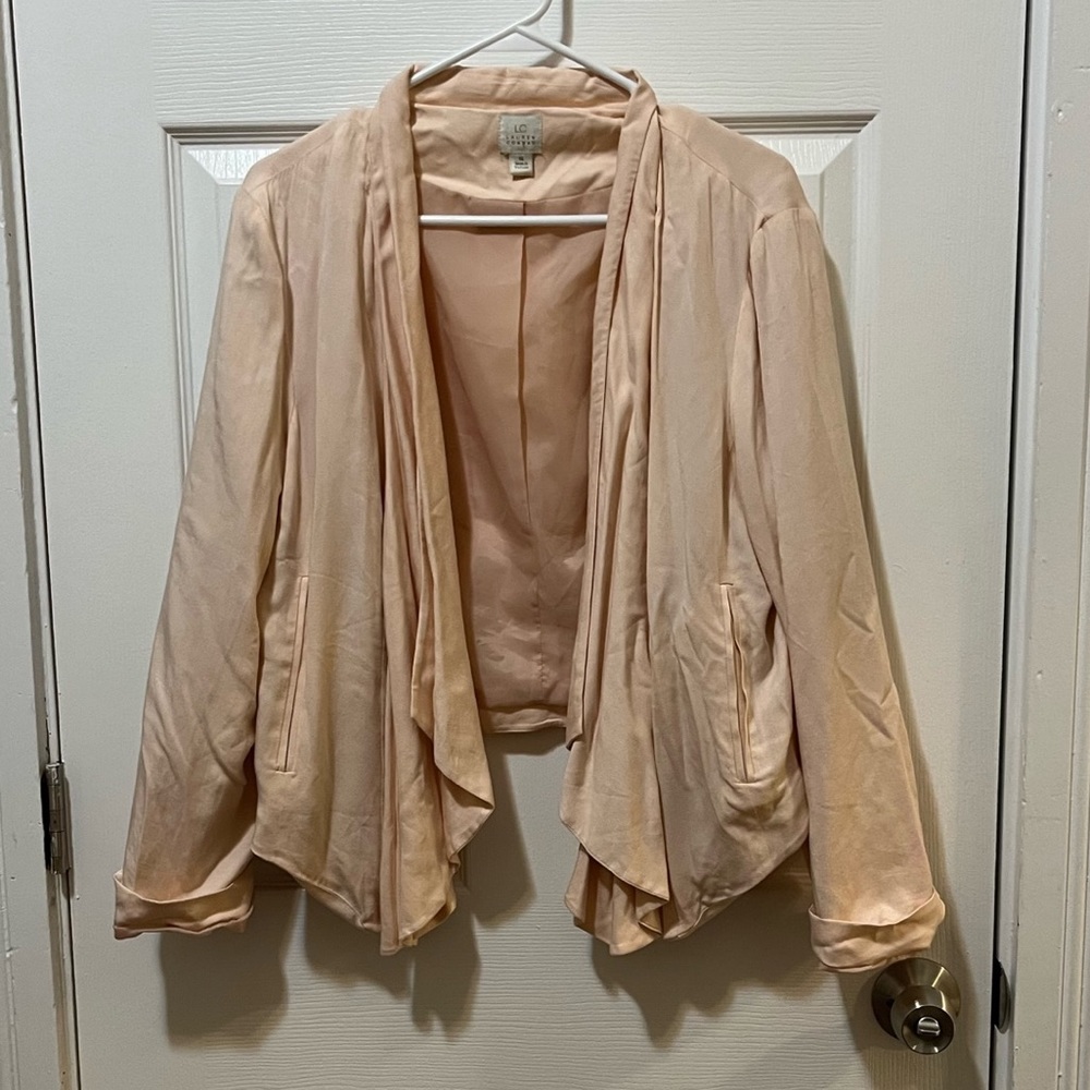 Peach Open Front Draped Blazer from Lauren Conrad